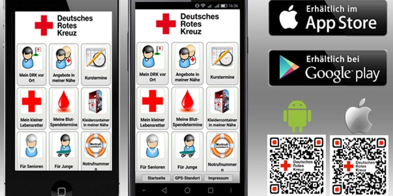DRK-App für iPhone und Android zum Download verfügbar